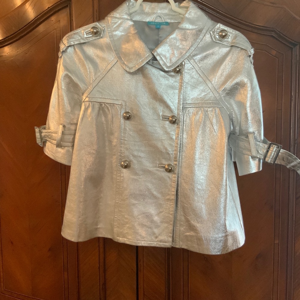 Jocelyn Silver Leather Jacket